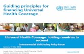 Guiding principles for financing Universal Health Coverage › Documents › JoeKutzinUHCfinancing.pdf · Guiding principles for financing Universal Health Coverage Joseph Kutzin