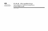 FAA Academy Student Information Handbook · Student Services office can assist all students in their efforts to locate satisfactory housing. Student Services maintains a housing ist