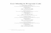 Text Mining in Program Code - Semantic Scholar · Text Mining in Program Code ABSTRACT Searching for frequent pieces in a database with some sort of text is a well-known problem.