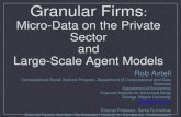 Granular Firms - Brandeis Universitypeople.brandeis.edu/~blebaron/agentConference/_downloads/Axtell.… · Granular Firms: Micro-Data on the Private Sector and Large-Scale Agent Models