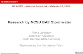 Research by NCSU BAE Stormwater - Apwa-Nc Chapternorthcarolina.apwa.net/Content/Chapters... Sites SA = 4,400 SF Watershed = 15 ac 26% Impervious SA = 4,500 SF Watershed = 6 ac 42%