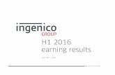 H1 2016 earning results - Ingenico › binaries › content › assets › ...This document includes forward ‐looking statements relating to Ingenico Group’s future prospects,