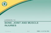 LESSON 14 BONE, JOINT AND MUSCLE INJURIES · © 2011 National Safety Council BONE, JOINT AND MUSCLE INJURIES LESSON 14 14-1