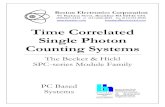 Time Correlated Single Photon Cunicorn/243/papers/TCSPC.pdf · Time Correlated Single Photon Counting Systems The Becker & Hickl SPC-series Module Family PC Based Systems i n t e