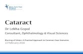 Blurring of Vision: A Practical Approach to Common Case ... - Dr Lekha.pdf · •Microspherophakia, ectopia of the lens, severe myopia, and glaucoma •Pupillary-block glaucoma .