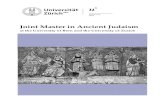 Joint Master in Ancient Judaism - UZH7a5b9ef3-9e93-4133-8c... · Joint Master in Ancient Judaism In this specialized 2-year M.A. program, jointly provided by the Universities of Bern