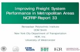 1 Improving Freight System Performance in …Improving Freight System Performance in Metropolitan Areas NCFRP Report 33 1 Rensselaer Polytechnic Institute CDM Smith New York City Department