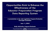 North Carolina General Assembly - Opportunities Exist to Enhance … › PED › Reports › documents › EPP › EPP... · 2018-06-11 · Program Evaluation Division North Carolina
