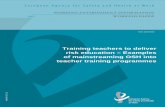 Training teachers to deliver risk education – …...Training teachers to deliver risk education – Examples of mainstreaming OSH into teacher training programmes Legal context,