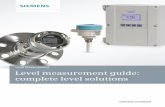 Level Measurement Level measurement guide: complete level ... · SITRANS LR250 is your first choice for liquid level measurement in storage and process vessels to 20 meters (66 ft).