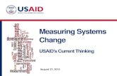 Measuring Systems Change - USAID Learning Lab › sites › default › files › ...Measuring Systems Change August 27, 2015 USAID’s Current Thinking. Measuring Systems Change: