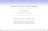 Lorentzian Geometry and Low Regularity › ~stein › research › talks › lgalr.pdfLorentzian Geometry and Low Regularity Roland Steinbauer Faculty of Mathematics, University of