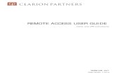 REMOTE ACCESS USER GUIDE - Clarion Partners LLC for Installing... · REMOTE ACCESS USER GUIDE (Citrix and VPN Instructions) Remote Access User Guide 1 | Page . ... Remote Access User