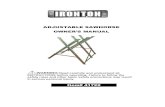 ADJUSTABLE SAWHORSE OWNER’S MANUAL · complete the owner’s record below: Model: _____ Purchase Date: _____ Save the receipt, warranty and these instructions. It is important that