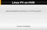 Linux PV on HVM - Xen€¦ · Linux PV on HVM: initial feats Initial version in Linux 2.6.36: - introduce the xen platform device driver - add support for HVM hypercalls, xenbus and