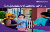 The Clinical and Public Health Postgraduate Symposium 2018...THE CLINICAL AND PUBLIC HEALTH POSTGRADUATE SYMPOSIUM 1 Participants Contents Participants Page 1 Judges Page 2 ... 2 22–23