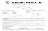 Rhino Track Mount System€¦ · Maximum carrying capacity for the track system is 100kg (220lbs). ... cornering and braking. Load Ratings: Maximum permissible load is 100kg (220lbs)