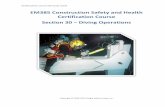 EM385 Construction Safety and Health Certification Course ... · In substitution for a training certificate, an ADCI member company may show proof of a dive team member’s qualification