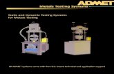 Static and Dynamic Testing Systems for Metals Testing · appropriate extensometers, the eXpert 2600 is ideal for static testing of metals. These systems configured for the metals