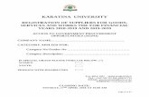REGISTRATION OF SUPPLIERS FOR GOODS, SERVICES AND … - KARATINA... · 2018-03-27 · 5 SECTION II - INSTRUCTIONS TO CANDIDATES 2.1. Scope of Tender 2.1.1. Karatina University hereinafter