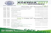 CLCP 12th Global Conference - AGENDA - CLC Projects · AGENDA2017 23-25NOVEMBER CAPE TOWN CONFERENCE CLC PROJECTS 12TH GLOBAL CONFERENCE Day 1 Thursday 23rd November, 2017 09:00 -