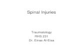 Spinal Injuries - fac.ksu.edu.safac.ksu.edu.sa/sites/default/files/Trauma_lecture_9.pdf · Cervical spine injuries • Can be caused in four ways: 1. Flexion 2. Extension 3. Vertical
