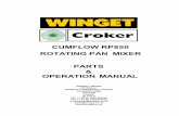 CUMFLOW RP850 ROTATING PAN MIXER PARTS OPERATION MANUAL - Winget - Concrete … PARTS AND OPERATION... · 2016-08-17 · CUMFLOW RP850 ROTATING PAN MIXER PARTS & OPERATION MANUAL