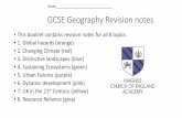 Name GCSE Geography Revision notes - Magnus Church of ... · When the land warms up, it heats the air enough to expand and rise. As the air rises it cools and condenses. ... air over