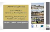 UNDP Training Module Subject Subject …...UNDP Training Module Subject Subject ModuleModule Volume 1 -Volume 1 ---Training ManualTraining Manual Financing , Fare Fixation, & Cost