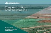 Capability Statement - Erizon · Erizon Capability Statement 5 We are Erizon. An innovative, diverse, proudly Australian owned company. We are the industry leader in large scale mining