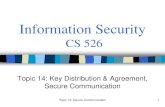 Information Security - Purdue University€¦ · •TLS/SSL/HTTPS Topic 14: Secure Communication 3 . Symmetric Key Agreement among Multiple Parties •For a group of N parties, every