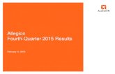 Allegion Fourth-Quarter 2015 Results/media/Files/A/Allegion... · 2016-02-11 · 14 | Fourth-Quarter 2015 Results Organic Growth Investment Expand core portfolio and channel capability