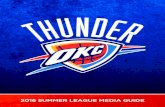 2016 OKLAHOMA CITY THUNDER SUMMER LEAGUE ROSTER · 2019-06-01 · The Thunder entered the 2016 playoffs as the No. 3 seed in the Western Conference after finishing the regular season