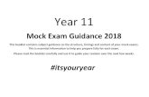 Mock Exam Guidance 2018 - liskeard.cornwall.sch.uk · Year 11 Mock Exam Guidance 2018 This booklet contains subject guidance on the structure, timings and content of your mock exams.