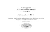 OAR chapter 436 - Workers' Compensation436-001-0003 page 1 436-001-0004 chapter 436, division 001 oregon administrative rules procedural rules, rulemaking, hearings, and attorney fees