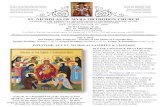 ST. NICHOLAS OF MYRA ORTHODOX CHURCHstnicholaschurchnyc.org/uploads/3/1/5/8/3158064/bulletin_july_3_20… · July 3, 2016 2nd Sunday after Pentecost – Synaxis of The Saints of Carpatho-Rus