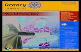 See Inside for: World Polio Day - Rotary District 6560...engaged in World Polio Day on October 24, 2016 to help make and impact and support Polio eradication. 3. Share your stories!