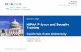 HIPAA Privacy and Security Training California …HIPAA ―administrative simplification‖ regulations govern the privacy and security of individual medical information used, transmitted,