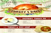 TURKEY & RICE SOUP - MyPlate | ChooseMyPlate · TURKEY & RICE SOUP + Turkey roast + Celery stalks + Carrots + Onion + Green beans + Chicken bouillon cube + Rice + Water + Margarine