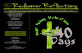 Redeemer Reflections...Foods will be green - anything goes: pickles, jell-o, green salads, etc. Think of Ireland when you cook your dishes . . . corned beef and cabbage (you name it).