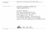 GAO-12-809, INFORMATION SHARING: DHS Has Demonstrated ... · information, which includes weapons of mass destruction information, and homeland security information consistent with