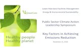 Public Sector Climate Action Leadership Symposium · Public Sector Climate Action Leadership Symposium Key Factors in Achieving Emissions Reduction November 21, ... M2 . GHG Emissions