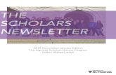 THE SCHOLARS NEWSLETTER - University of St. Thomas€¦ · Certainly, there are a plethora of things that inspire me and challenge me daily; however, I recognize that what grants