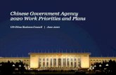 Chinese Government Agency 2020 Work Priorities and Plans · Plans are a series of blueprints for social and economic development that China has issued since 1953. • Winning the