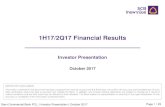 1H17/2Q17 Financial Results › content › dam › scb › investor... · Siam Commercial Bank PCL. | Investor Presentation | October 2017 Page 8 / 23 Provisions (Consolidated, Baht