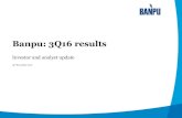 Banpu: 3Q16 results · Banpu: 3Q16 results Investor and analyst update 15th November 2016. 2. DISCLAIMER The information contained in this presentation is intended solely for your
