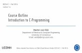 Course Outline Introduction to C-Programming › courses › f2016-ece3411 › ... · Introduction to C-Programming The C programming language was designed by Dennis Ritchie at Bell