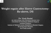 Weight regain after Sleeve Gastrectomy- Re-sleeve, … › ... › bindal_resleeve_duodenal_switch.pdfWeight regain after Sleeve Gastrectomy-Re-sleeve, DS Dr. Vivek Bindal MS, MRCS