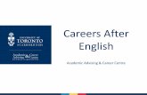 Careers After English - University of Toronto · 2018-10-11 · Careers no longer follow the linear paths that they have for previous generations. The study of English prepares you