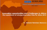 Innovation opportunities and Challenges in Africaaaun.edu.au › wp-content › uploads › 2015 › 06 › Prof-Adnane-Remmal… · Bacterial resistance to antibiotics is a major